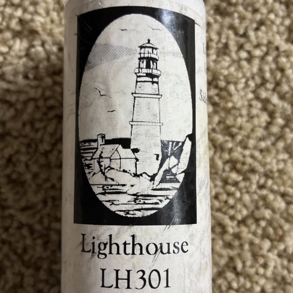 Oval Lighthouse Frosted Window Cling Decal Removable & Reusable 21”x 33”